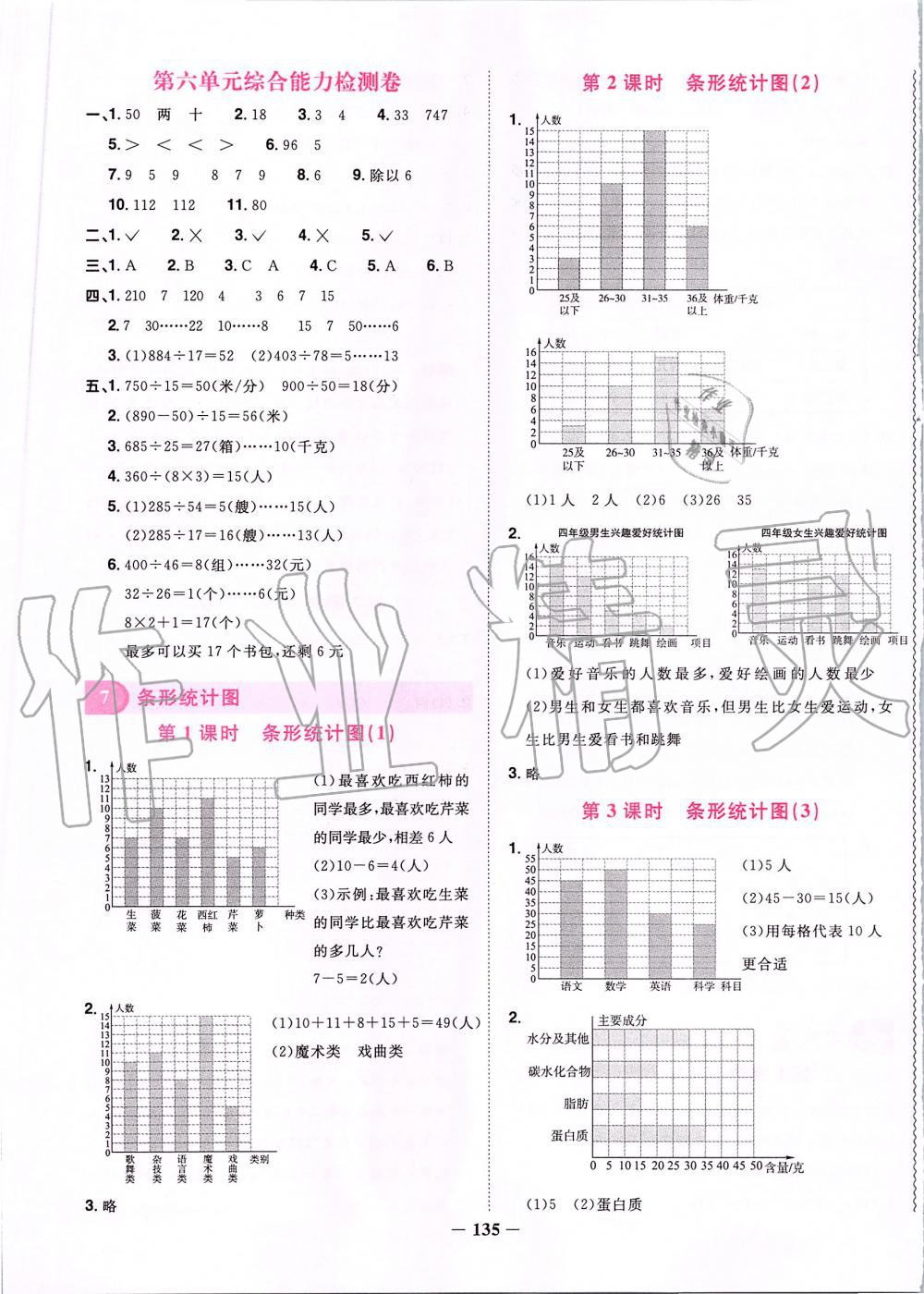 2019年陽光同學課時優(yōu)化作業(yè)四年級數(shù)學上冊人教版 第17頁