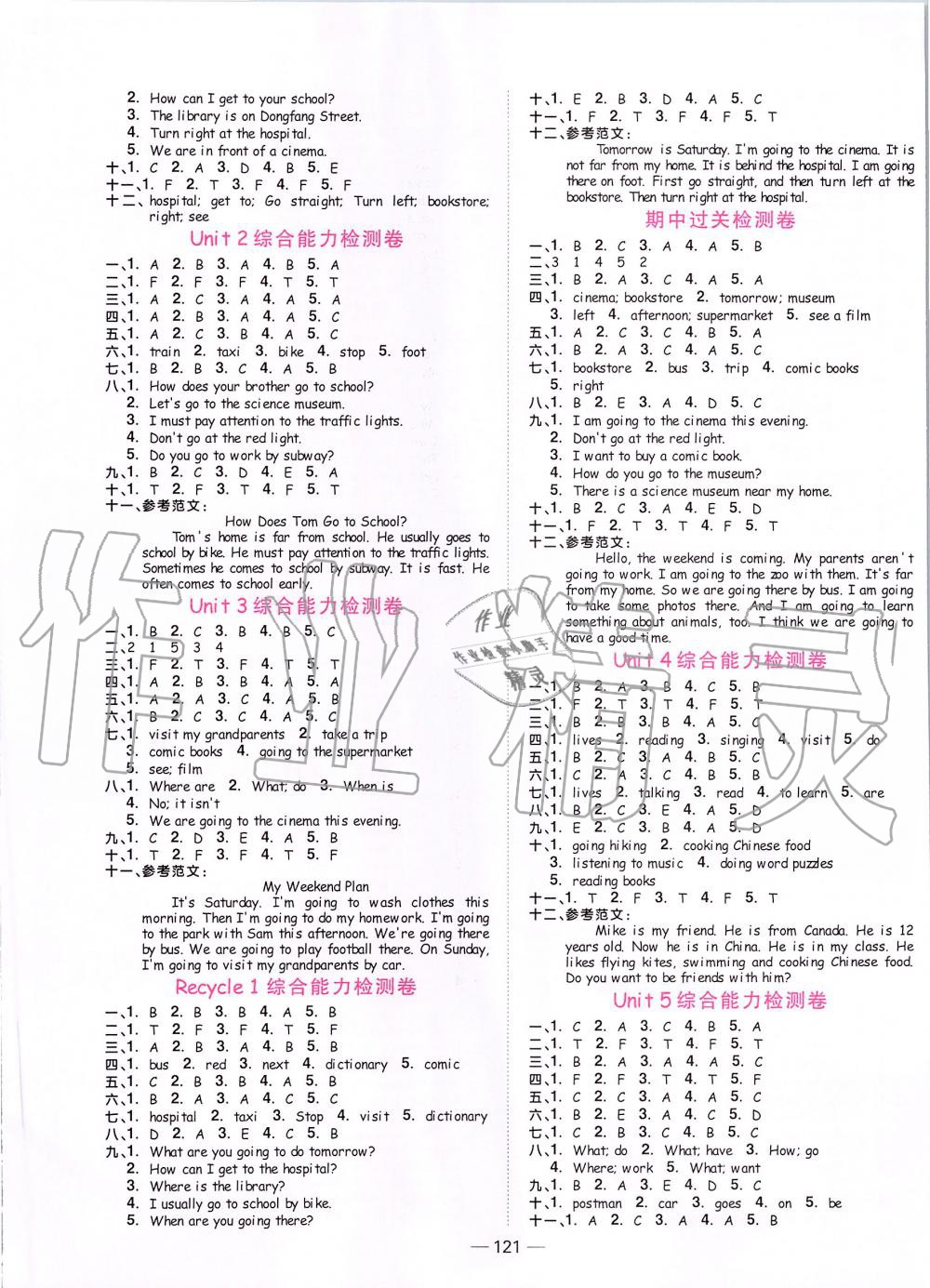 2019年陽(yáng)光同學(xué)課時(shí)優(yōu)化作業(yè)六年級(jí)英語(yǔ)上冊(cè)人教PEP版 第5頁(yè)