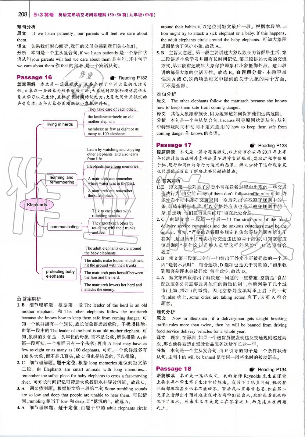 2019年53English英語(yǔ)完型填空與閱讀理解九年級(jí)加中考 第66頁(yè)