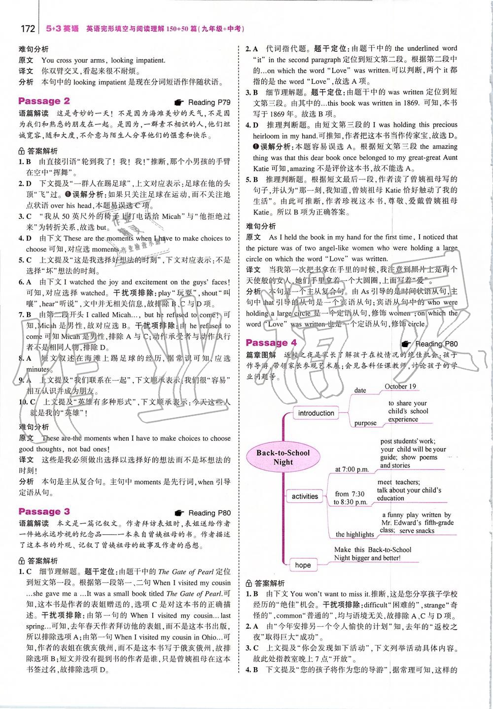 2019年53English英語(yǔ)完型填空與閱讀理解九年級(jí)加中考 第30頁(yè)