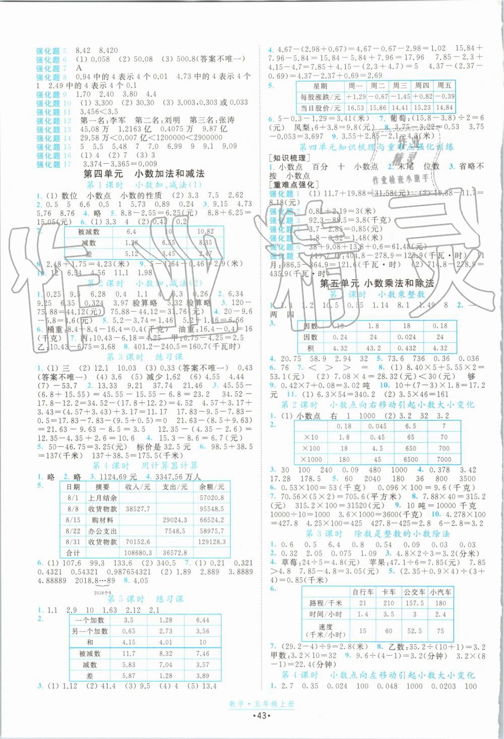 2019年陽光小伙伴課時提優(yōu)計劃作業(yè)本五年級數(shù)學上冊蘇教版江蘇專用 第3頁