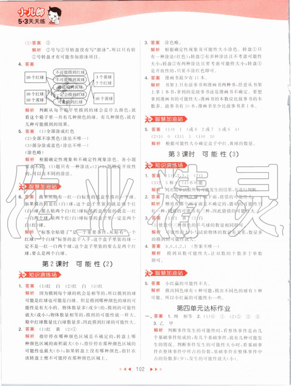 2019年53天天練小學(xué)數(shù)學(xué)五年級上冊人教版 第18頁