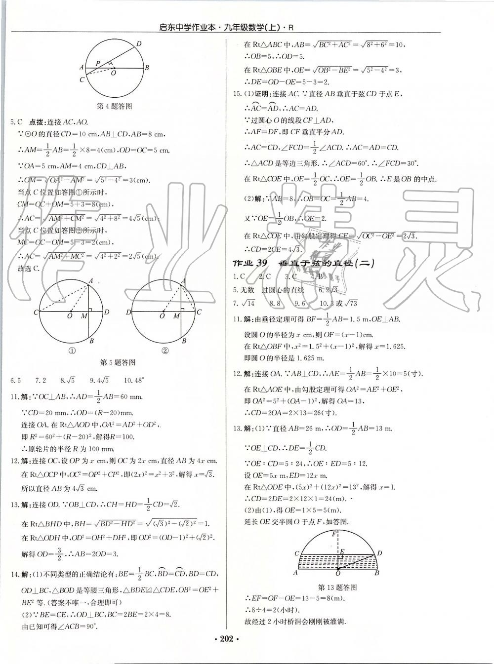 2019年啟東中學(xué)作業(yè)本九年級(jí)數(shù)學(xué)上冊(cè)人教版 第22頁(yè)