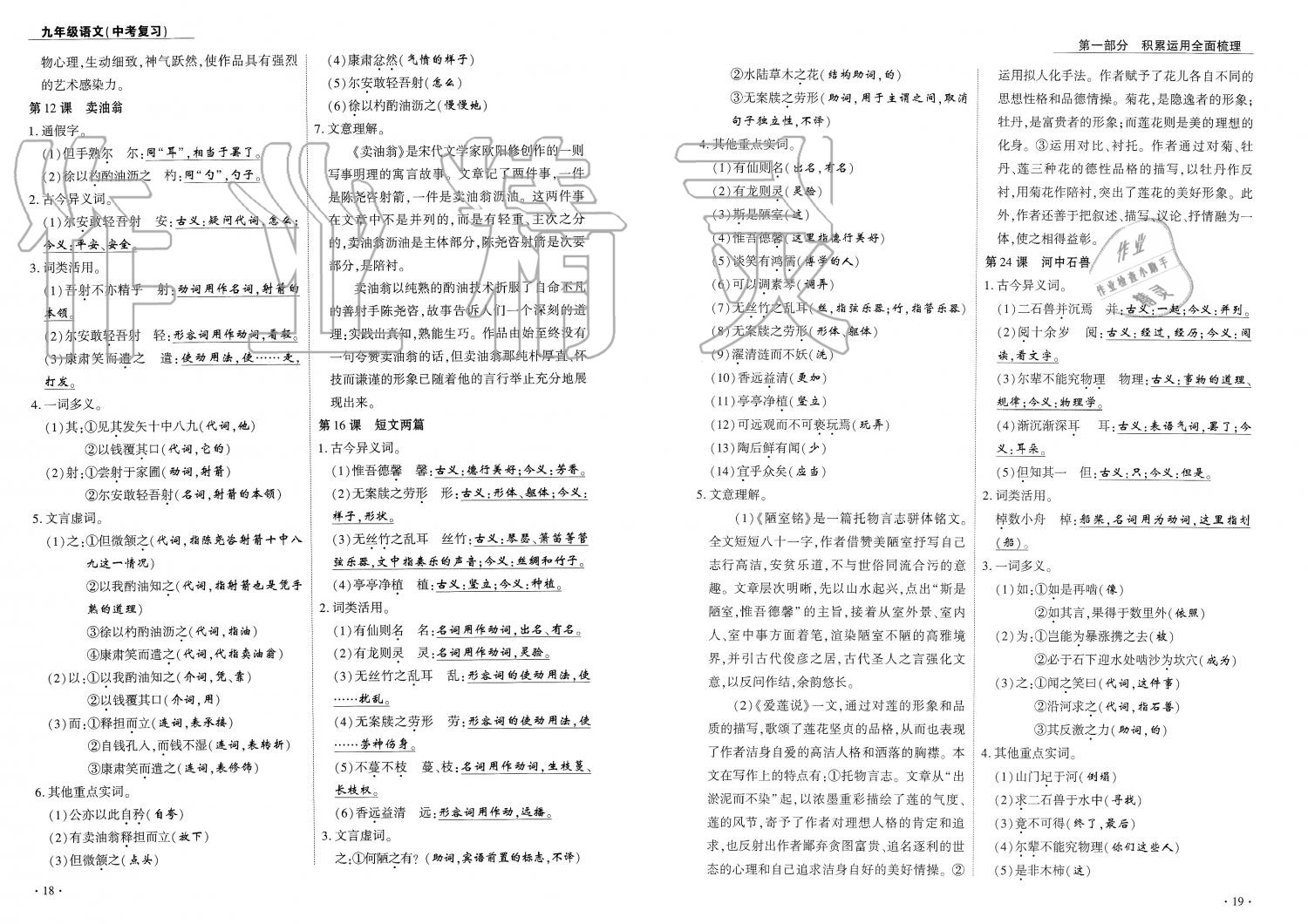 2019年蓉城優(yōu)課堂給力A加九年級語文中考復(fù)習(xí) 第10頁