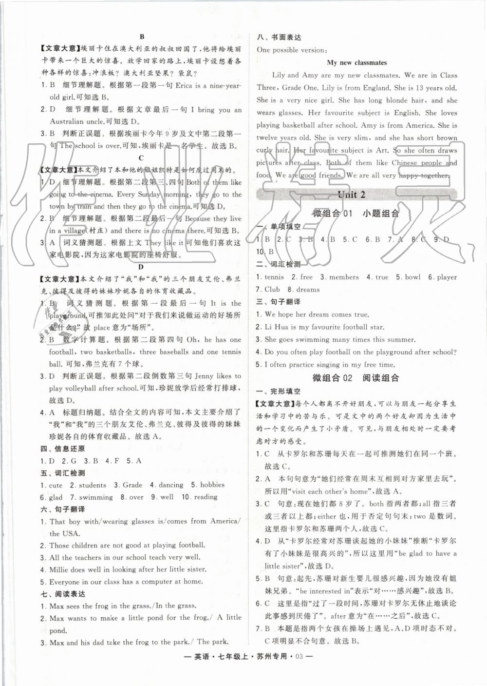 2019年經(jīng)綸學(xué)典學(xué)霸組合訓(xùn)練七年級英語上冊譯林版蘇州專用 第3頁