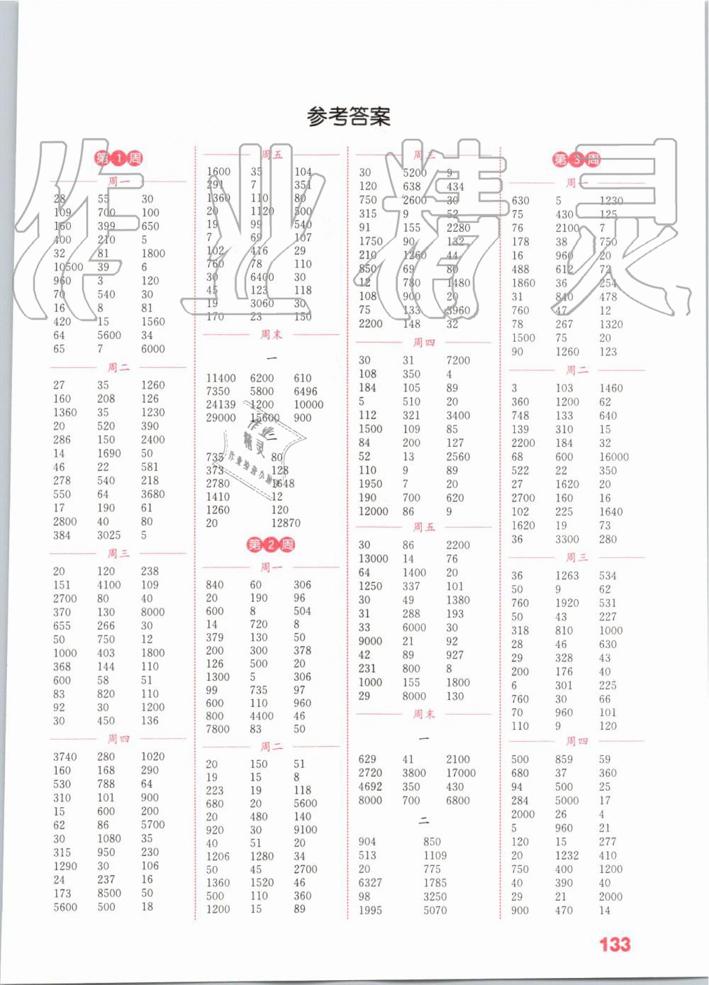 2019年通城学典小学数学计算能手五年级上册苏教版答案—青夏教育精