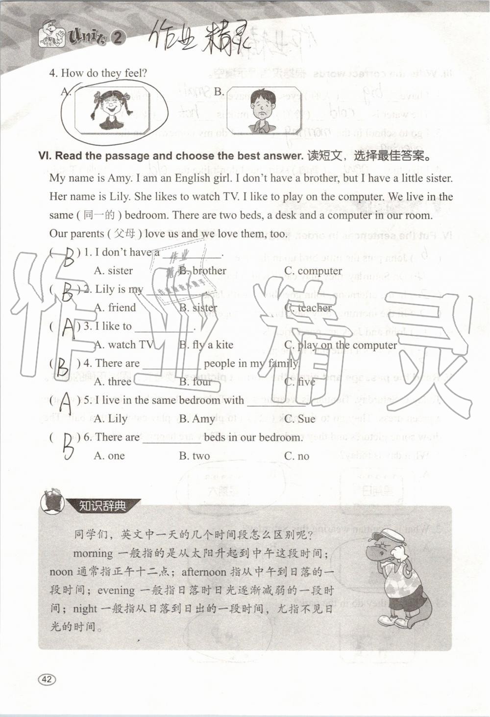 2019年基本功训练四年级英语上册冀教版三起 第42页