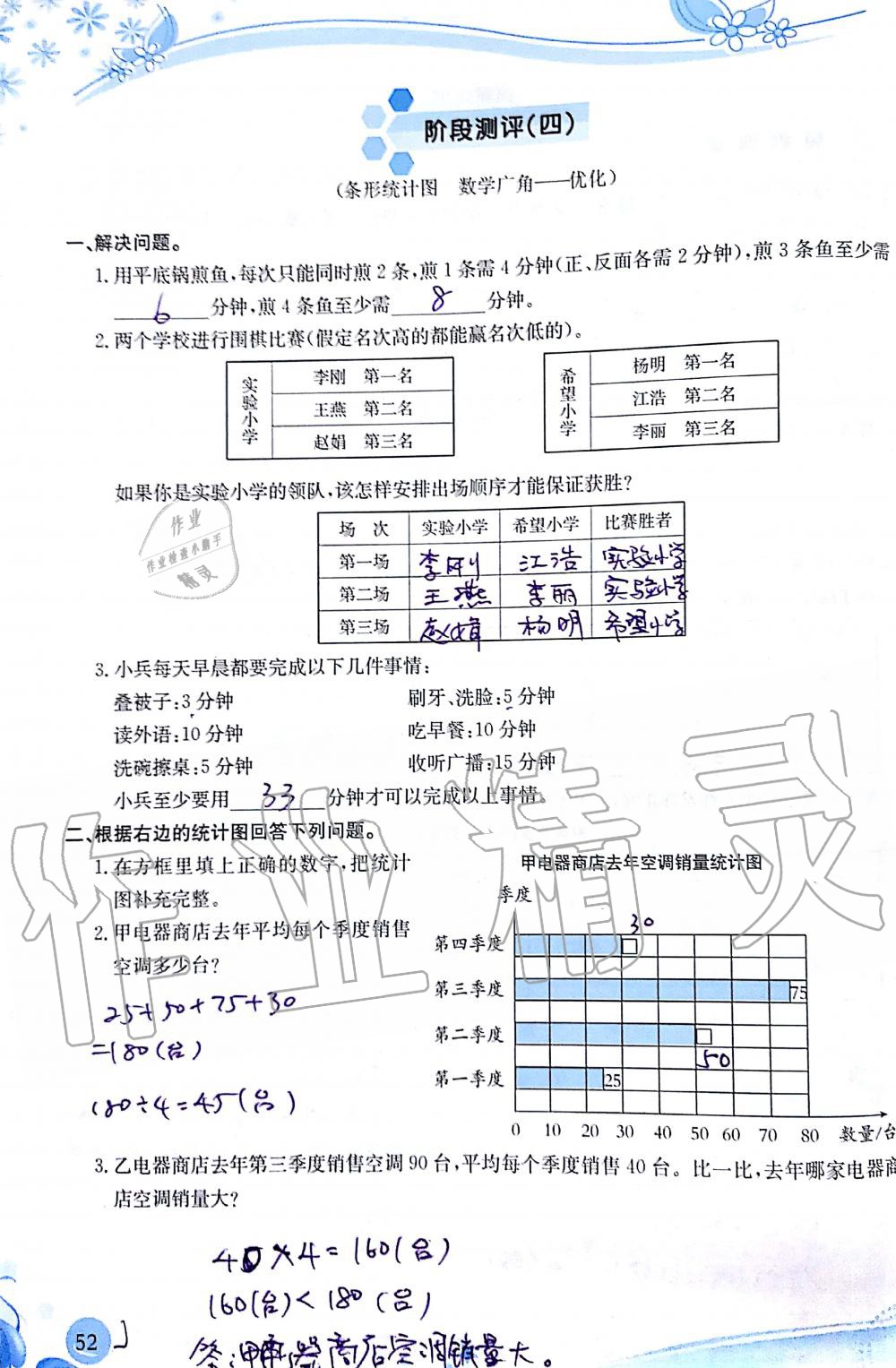 2019年小學(xué)生學(xué)習(xí)指導(dǎo)叢書四年級數(shù)學(xué)上冊人教版 第52頁