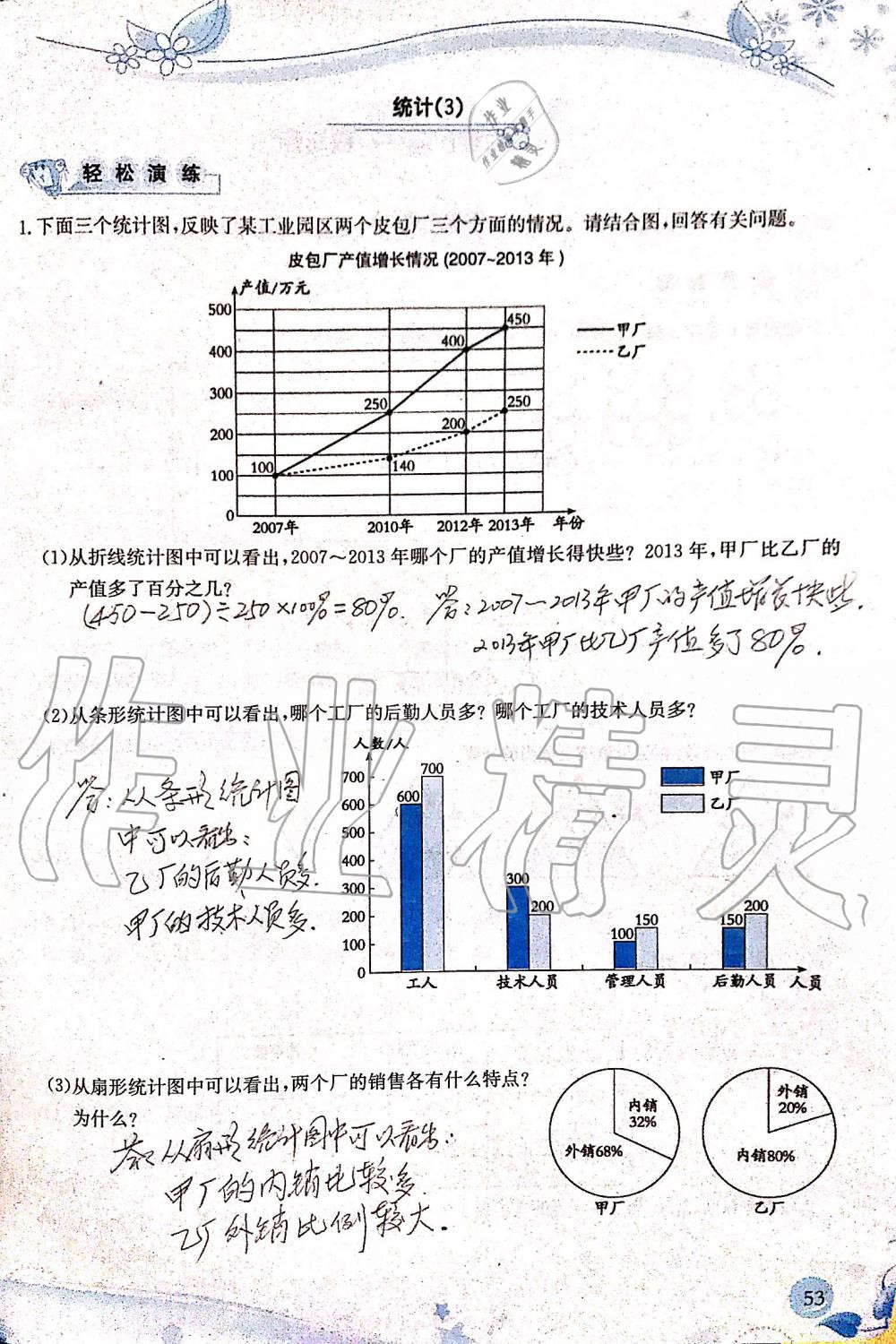 2019年小学生学习指导丛书六年级数学上册人教版 第53页