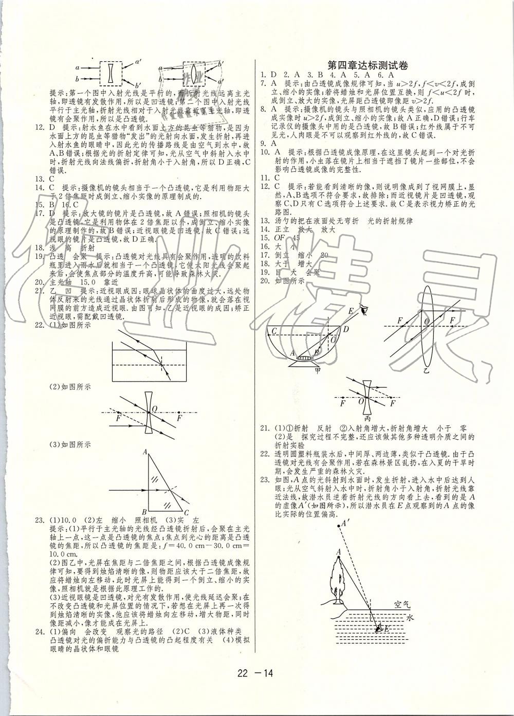 2019年1課3練單元達(dá)標(biāo)測(cè)試八年級(jí)物理上冊(cè)蘇科版 第14頁(yè)