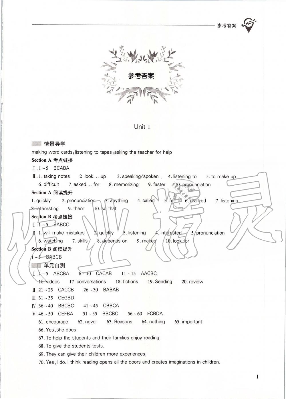 2019年新課程問題解決導(dǎo)學(xué)方案九年級(jí)英語全一冊(cè)人教版 第1頁