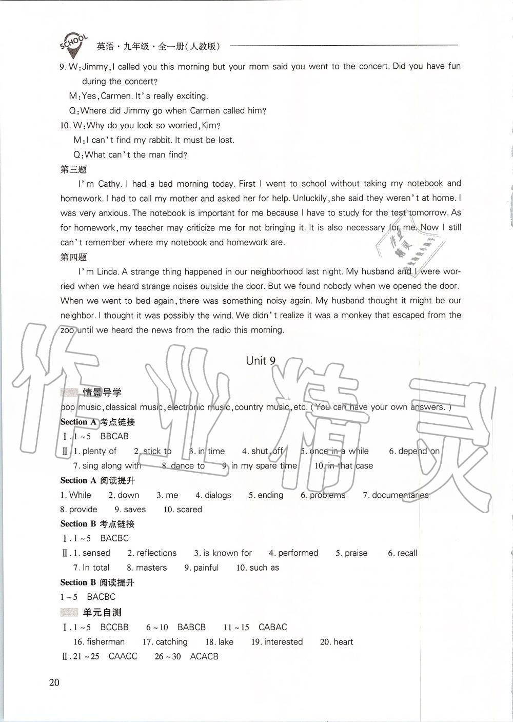 2019年新課程問題解決導(dǎo)學(xué)方案九年級英語全一冊人教版 第20頁