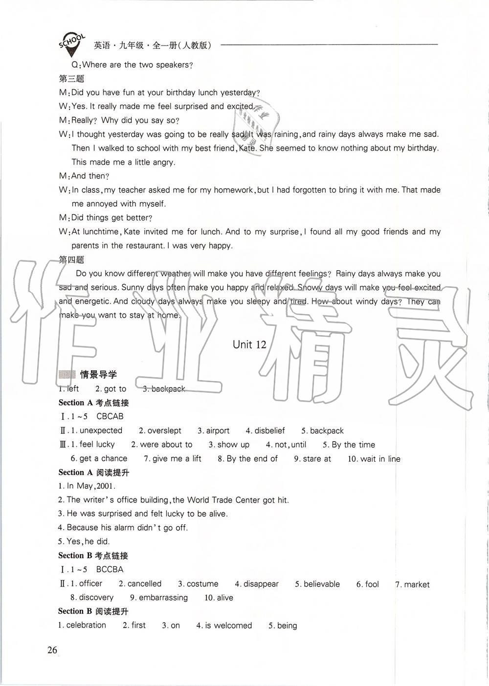 2019年新課程問題解決導(dǎo)學(xué)方案九年級(jí)英語全一冊(cè)人教版 第26頁