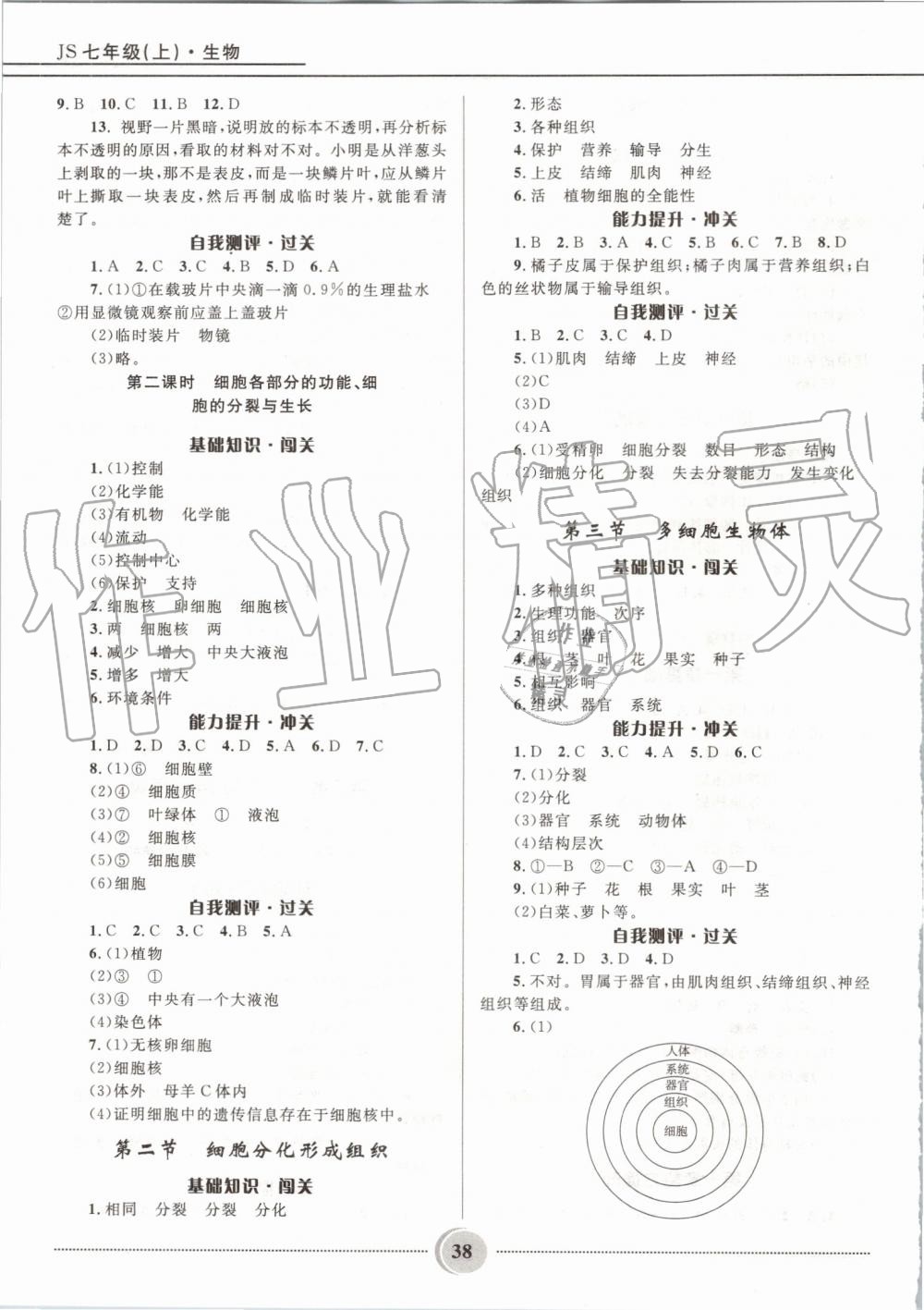 2019年奪冠百分百初中精講精練七年級生物上冊冀少版 第3頁