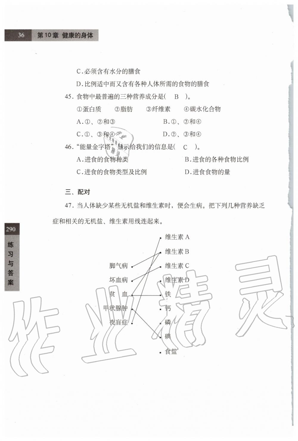 2019年练习部分七年级科学第一学期牛津上海版 第36页