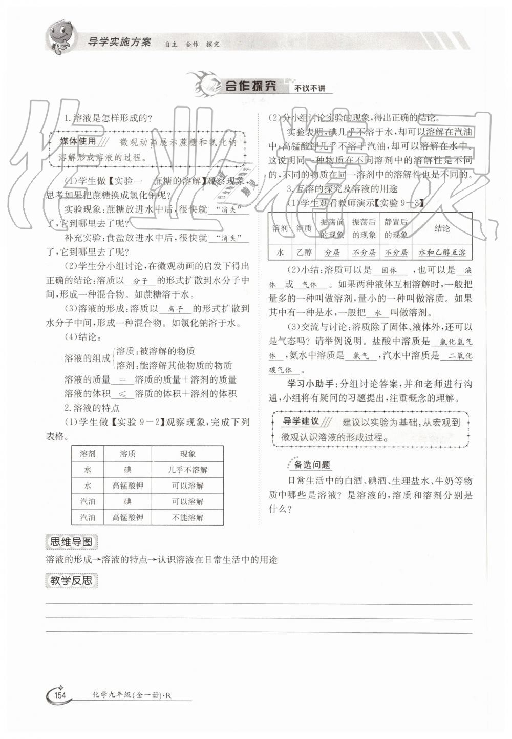 2019年金太陽導學案九年級化學全一冊人教版 第154頁