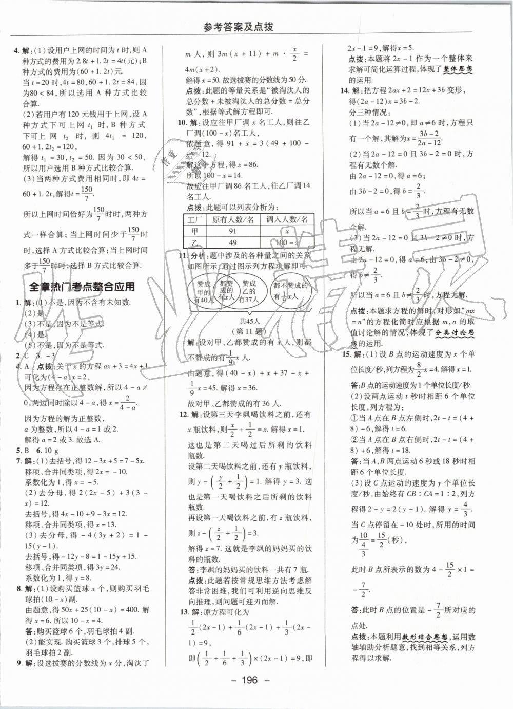 2019年綜合應用創(chuàng)新題典中點七年級數學上冊冀教版 第40頁