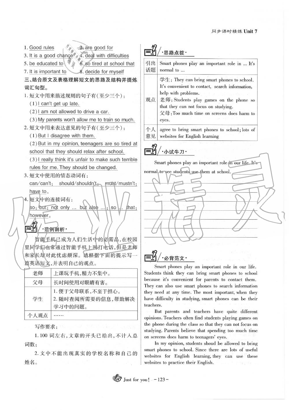 2019年蓉城优课堂给力A加九年级英语全一册人教版 第123页