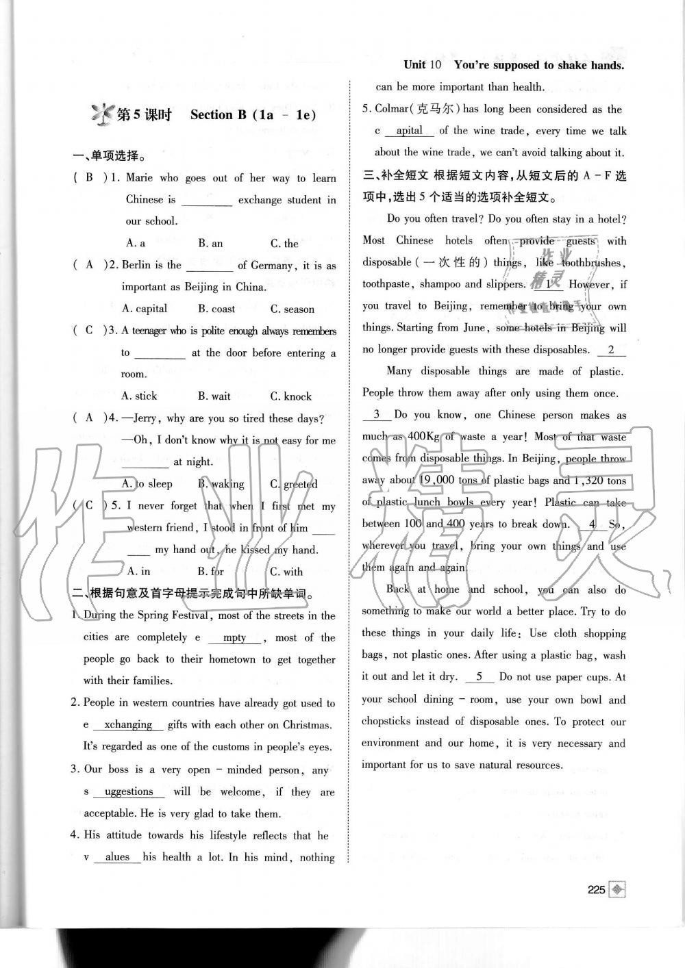 2019年名校金典课堂九年级英语上册人教版成都专版 第225页