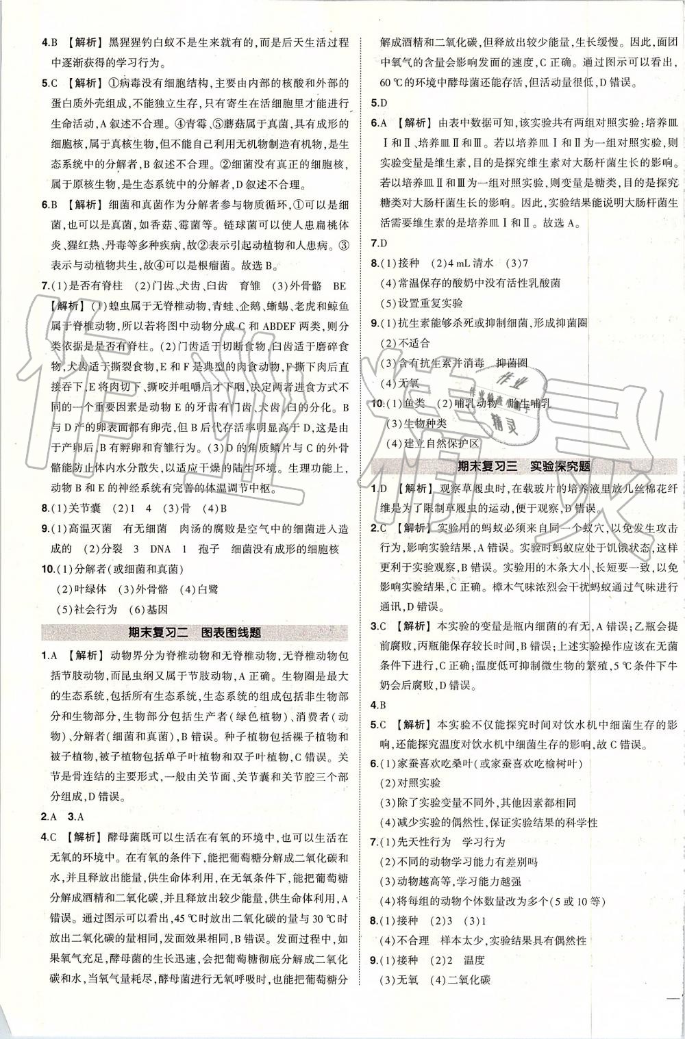 2019年黄冈创优作业八年级生物上册人教版 第11页