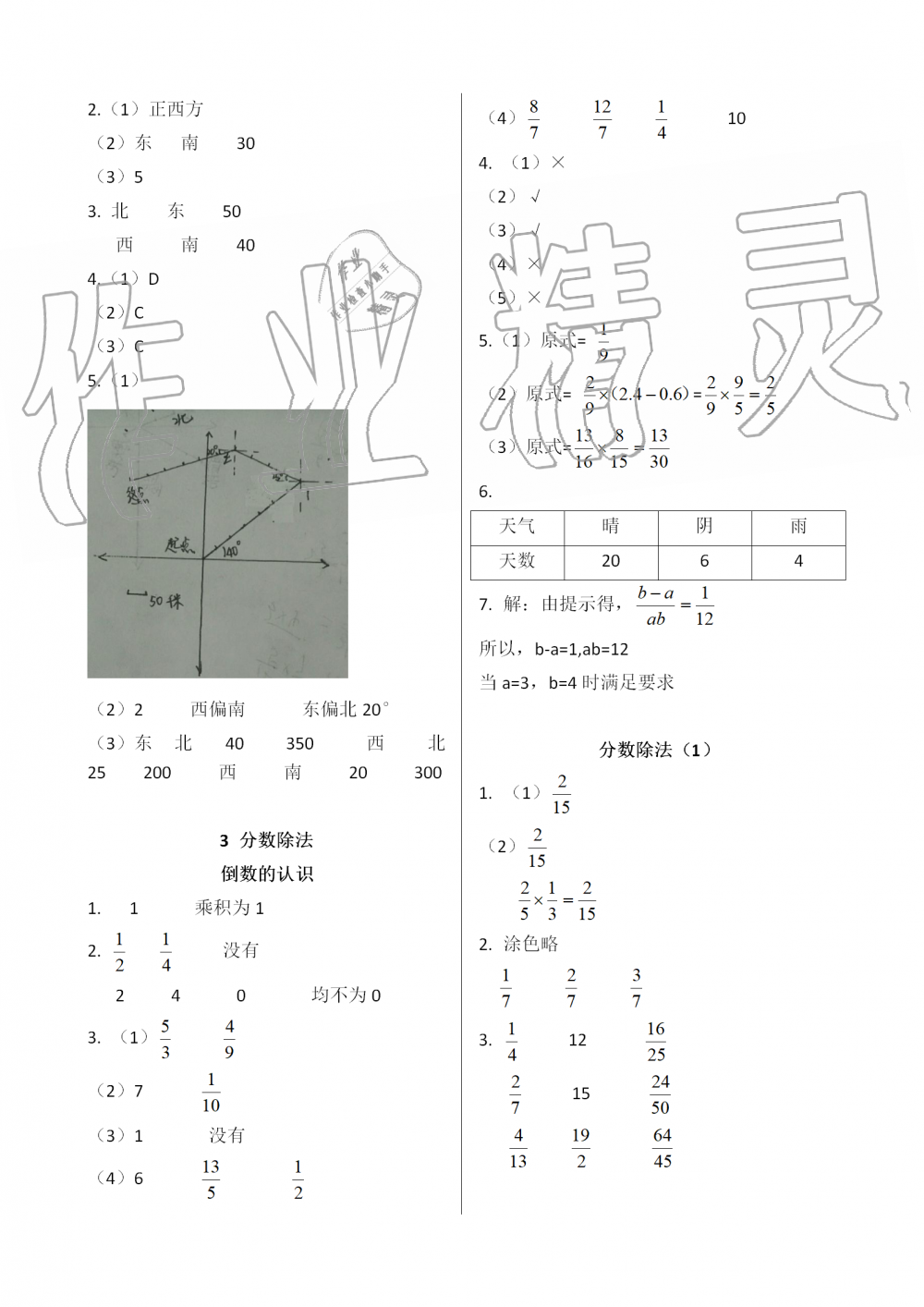 2019年配套練習(xí)與檢測六年級數(shù)學(xué)上冊人教版 第5頁