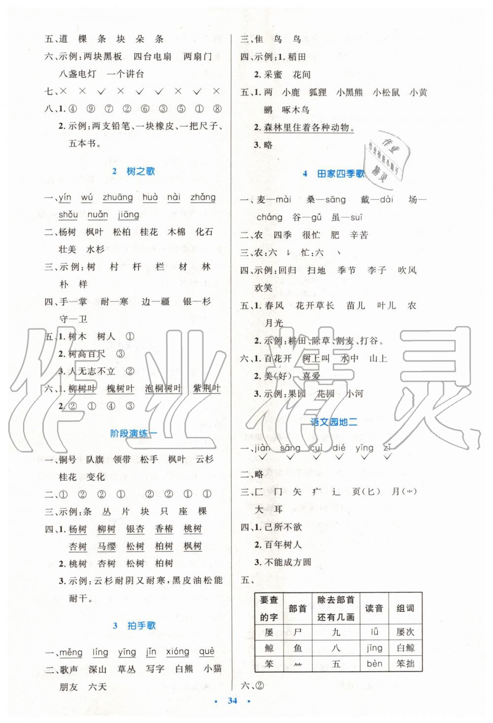 2019年小學(xué)同步測控優(yōu)化設(shè)計二年級語文上冊人教版增強(qiáng)版 第2頁