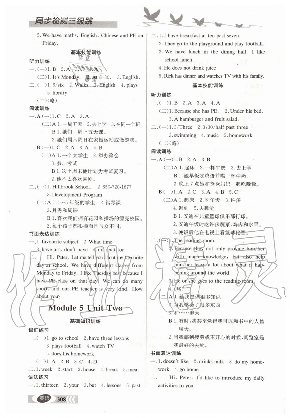 2019年同步检测三级跳初一英语上册北京课改版 第17页