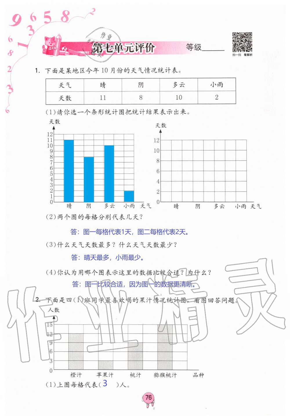 2019年数学学习与巩固四年级上册人教版 第76页