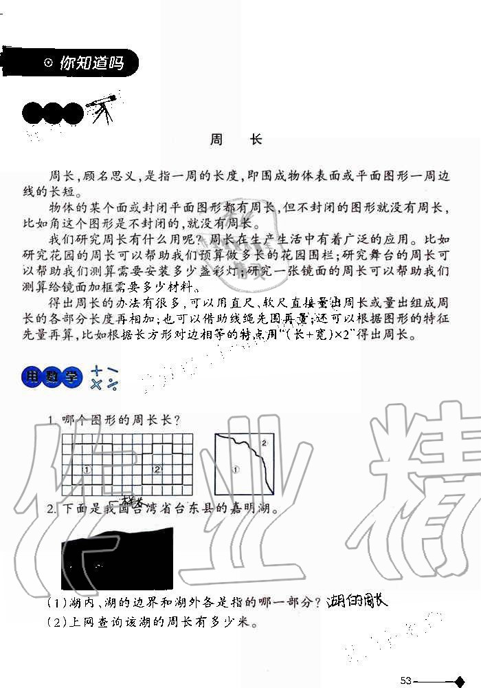 2019年小學(xué)數(shù)學(xué)同步練習(xí)三年級(jí)上冊(cè)西師大版西南師范大學(xué)出版社重慶專版 第53頁