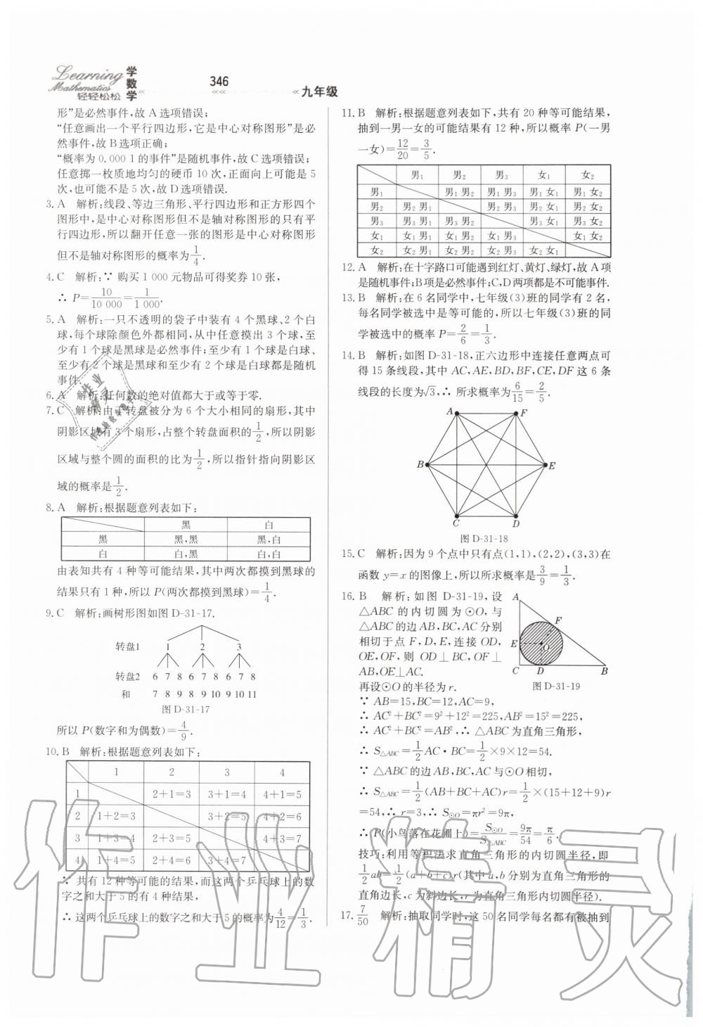 2019年轻轻松松学数学九年级上下册合订本冀教版 第102页