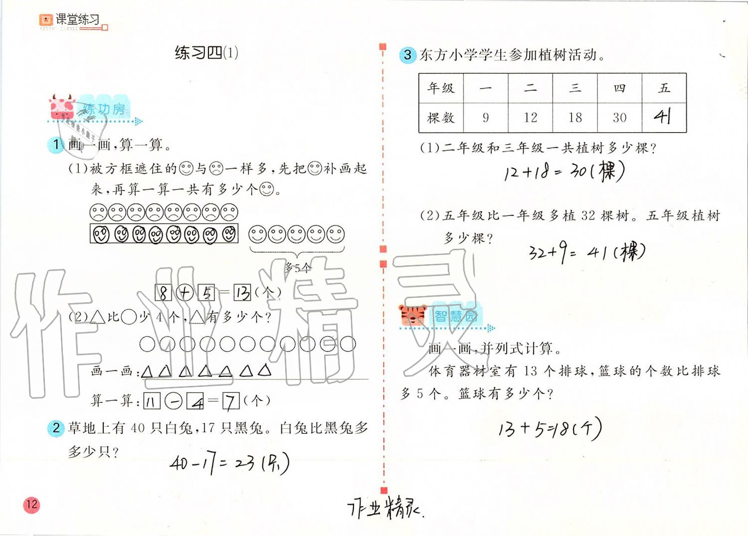 2019年課堂練習(xí)二年級數(shù)學(xué)上冊人教版 第12頁