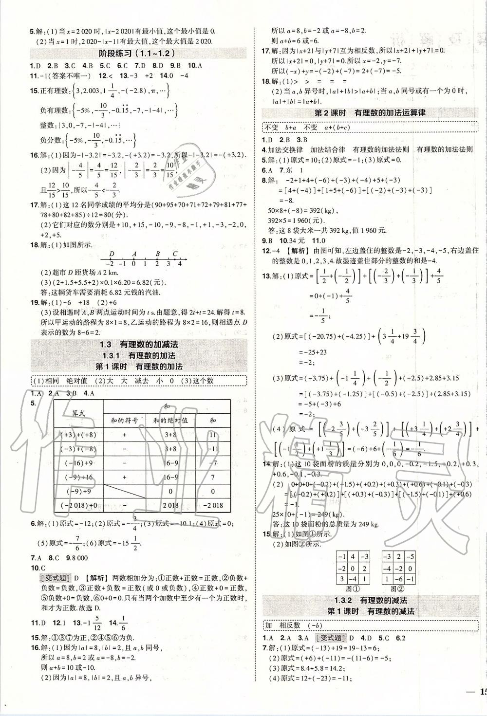 2019年黃岡創(chuàng)優(yōu)作業(yè)七年級(jí)數(shù)學(xué)上冊(cè)人教版 第3頁