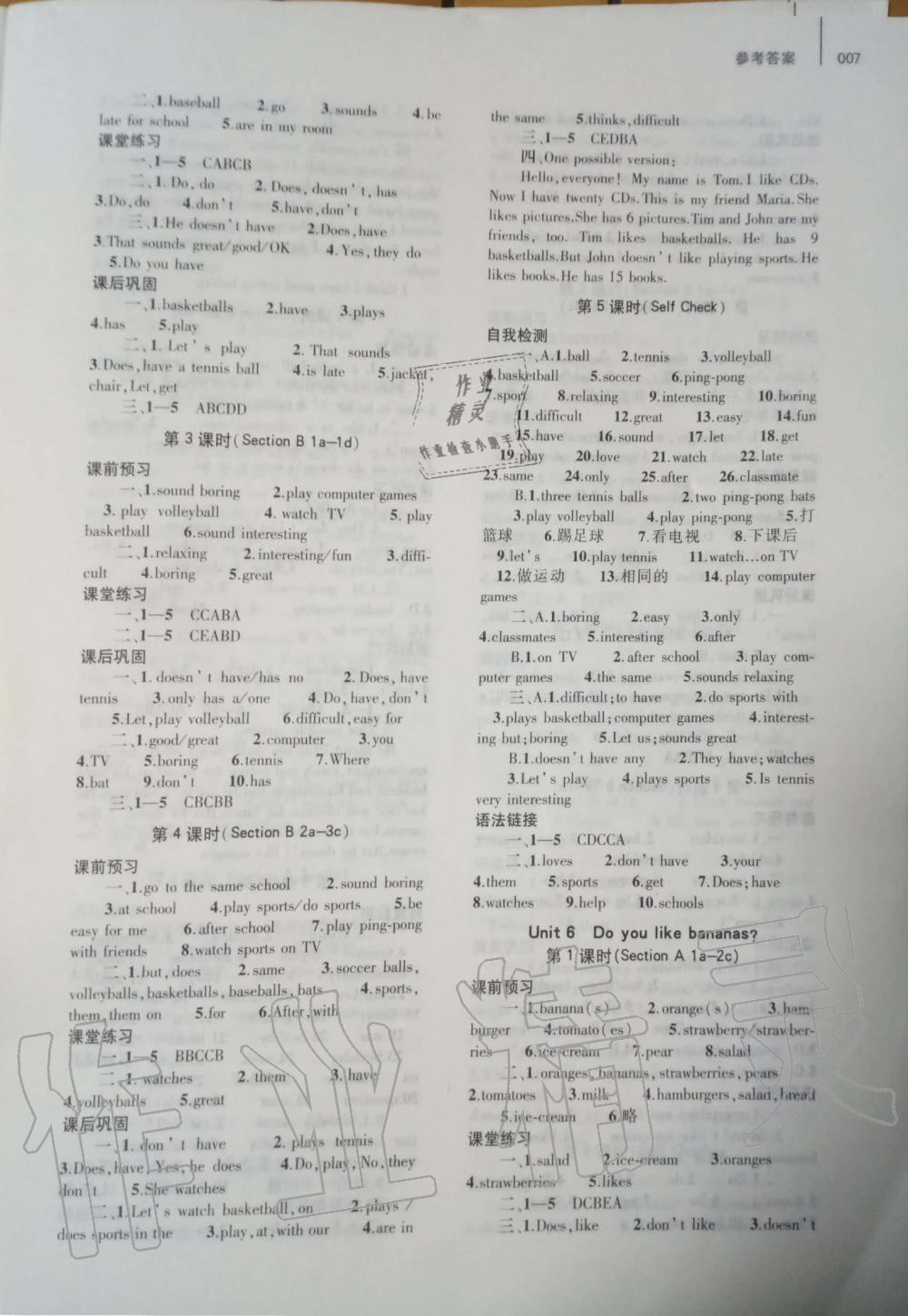 2019年基礎(chǔ)訓(xùn)練七年級(jí)英語(yǔ)上冊(cè)人教版大象出版社 第7頁(yè)