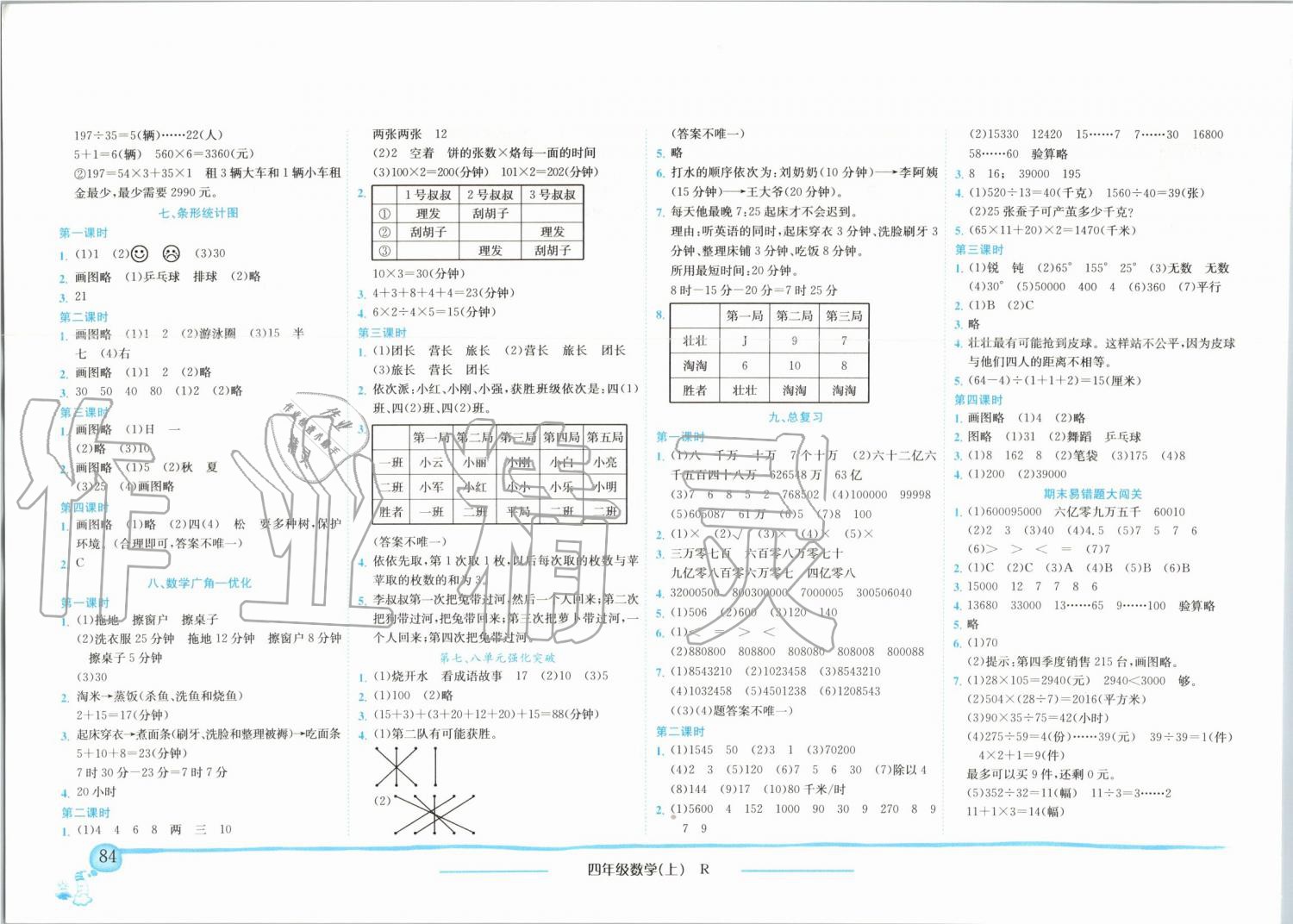 2019年黃岡小狀元作業(yè)本四年級(jí)數(shù)學(xué)上冊(cè)人教版廣東專版 第6頁