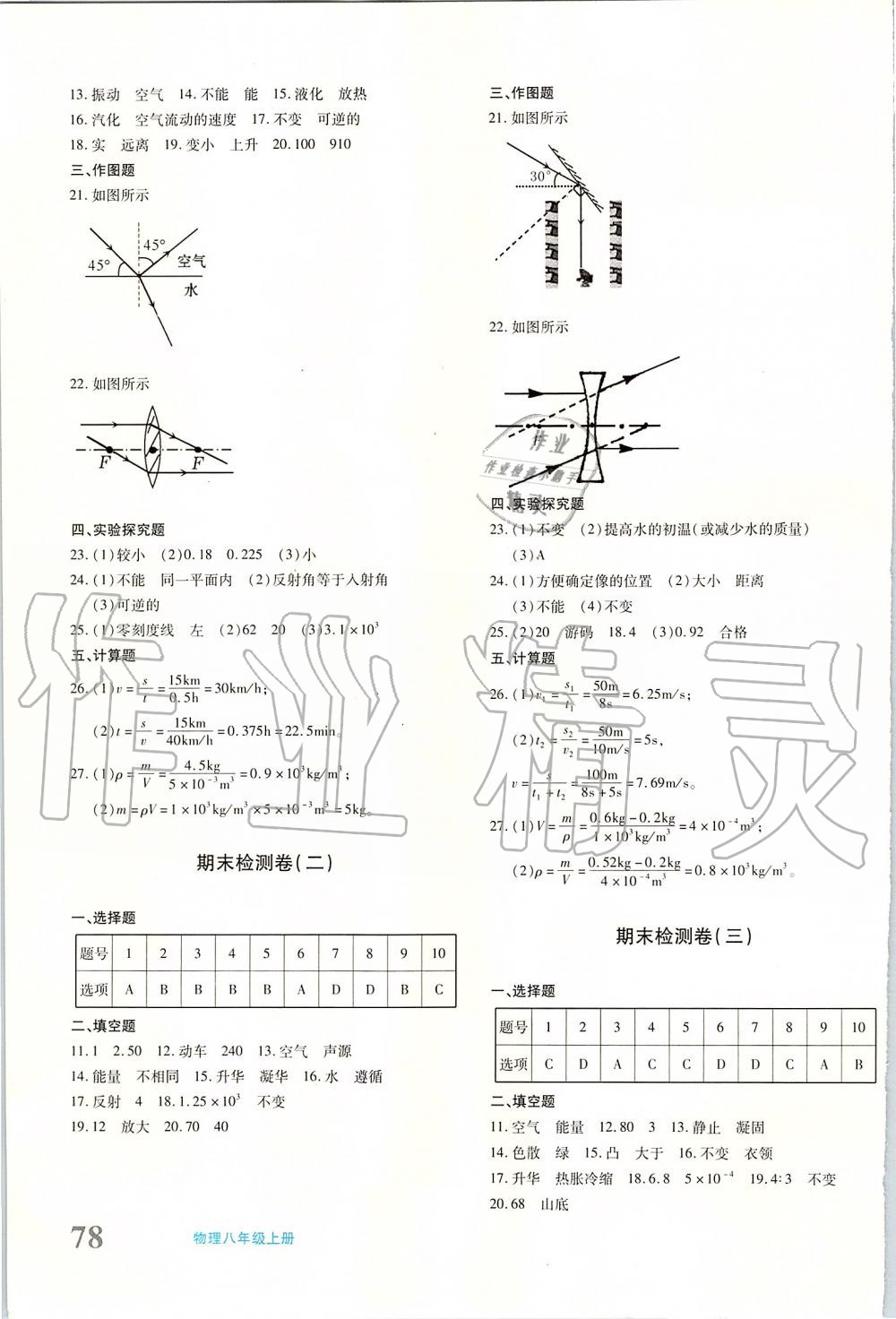 2019年優(yōu)學1+1評價與測試八年級物理上冊 第11頁