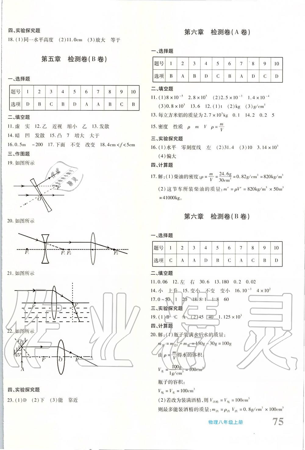 2019年优学1+1评价与测试八年级物理上册 第6页