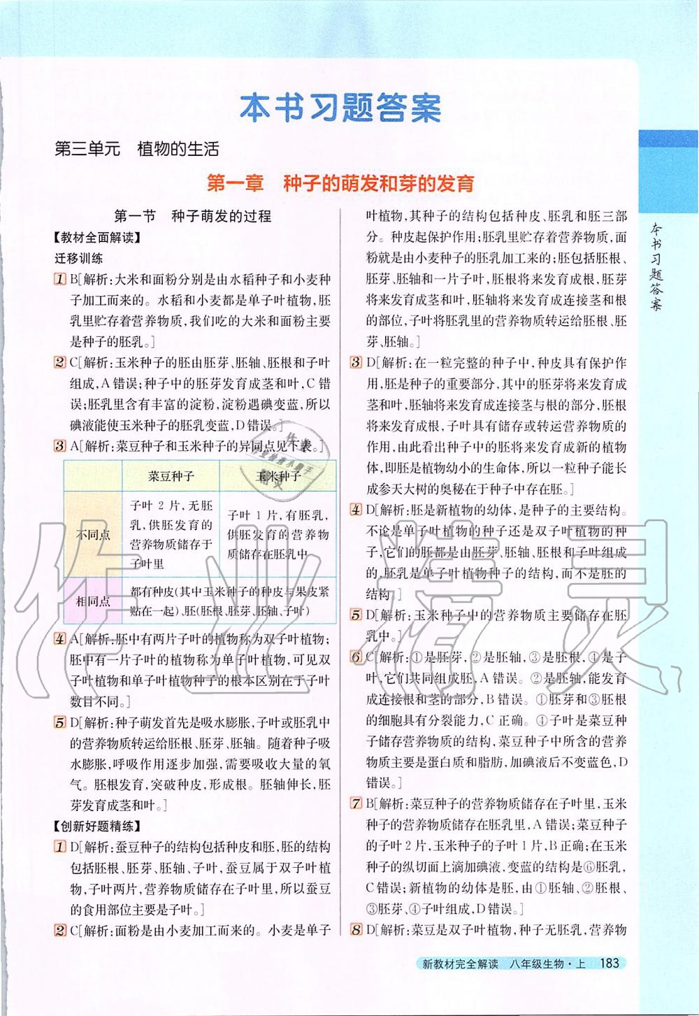 2019年新教材完全解讀八年級(jí)生物上冊(cè)冀少版 第1頁(yè)