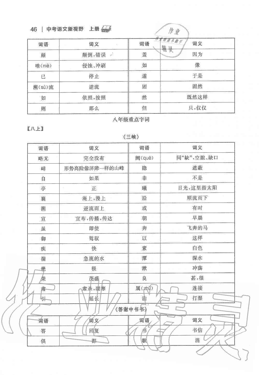 2020年中考语文新视野九年级上册人教版 第46页