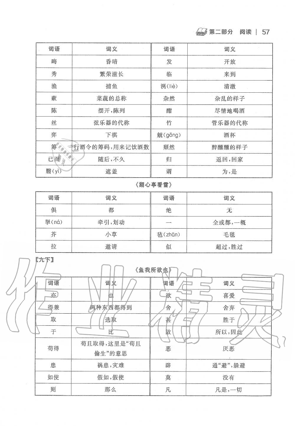 2020年中考語(yǔ)文新視野九年級(jí)上冊(cè)人教版 第57頁(yè)