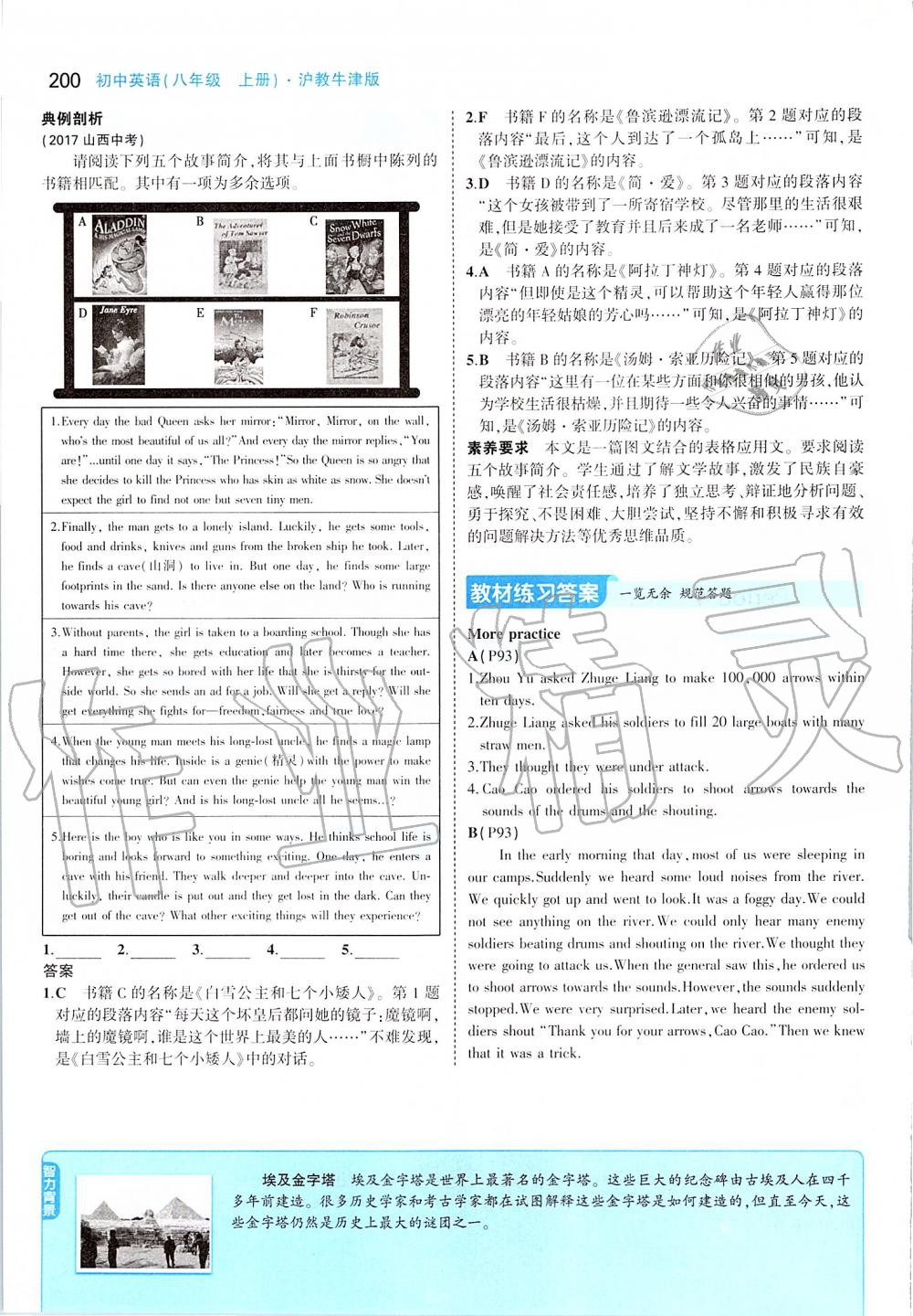2019年课本八年级英语上册沪教版 参考答案第50页