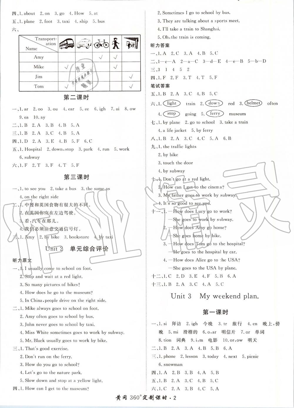 2019年黃岡360度定制課時(shí)六年級(jí)英語上冊(cè)人教版 第2頁