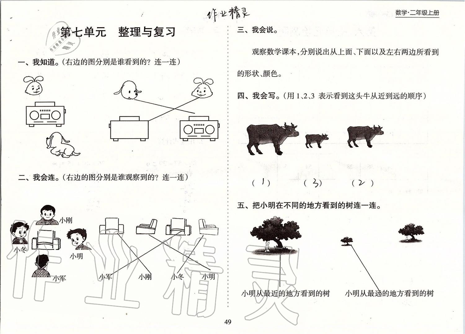 2019年新课程课堂同步练习册二年级数学上册苏教版 第49页