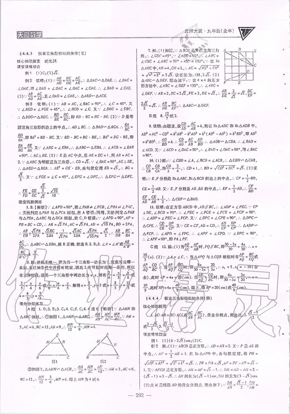2019年天府数学九年级全一册北师大版 第27页