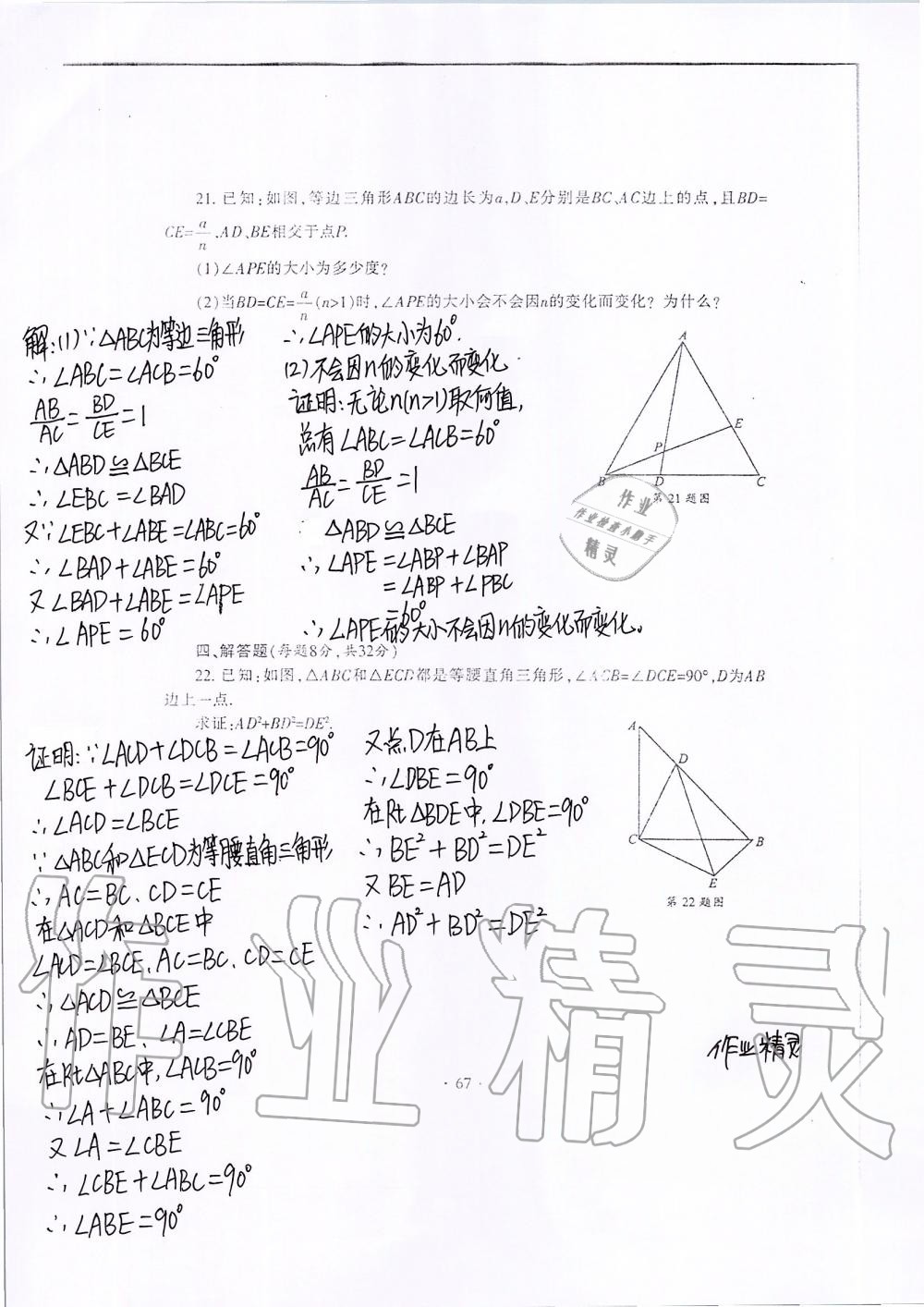 2019年中学生世界八年级数学第一学期下沪教版 第85页