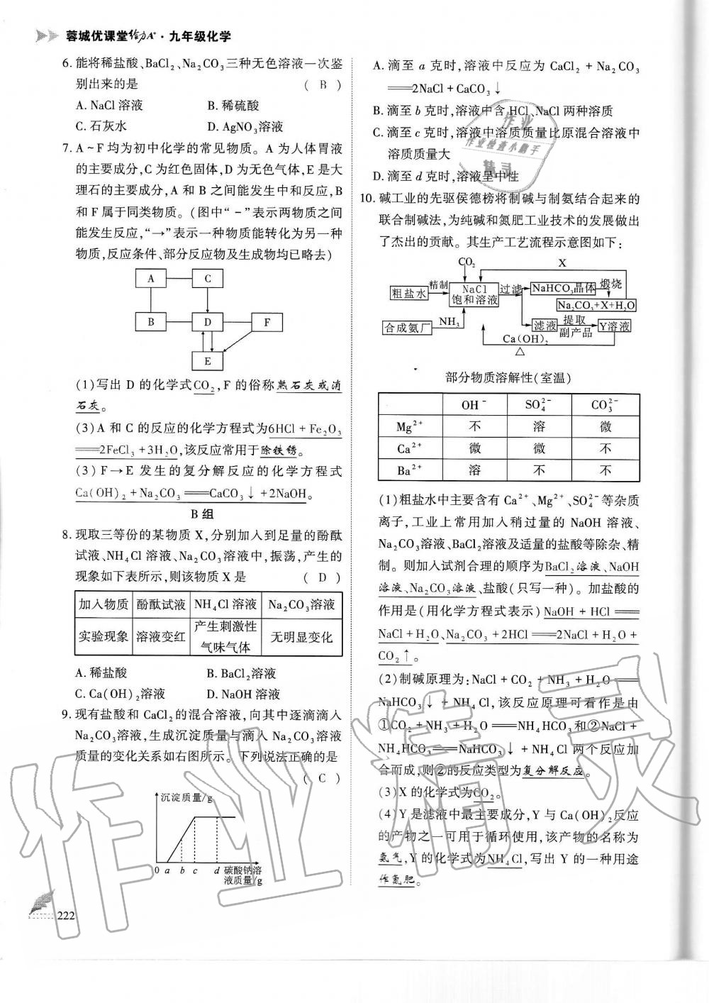 2019年蓉城優(yōu)課堂給力A加九年級(jí)化學(xué)全一冊(cè)人教版 第222頁(yè)