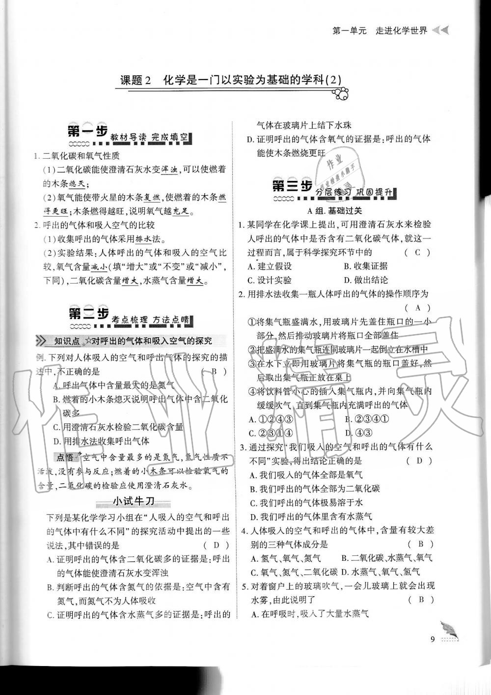 2019年蓉城優(yōu)課堂給力A加九年級(jí)化學(xué)全一冊(cè)人教版 第9頁