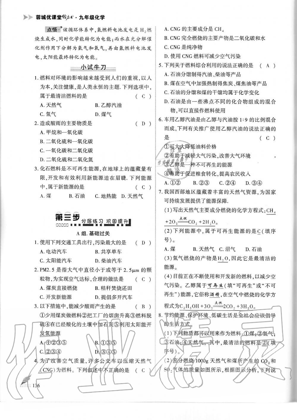 2019年蓉城優(yōu)課堂給力A加九年級化學(xué)全一冊人教版 第136頁