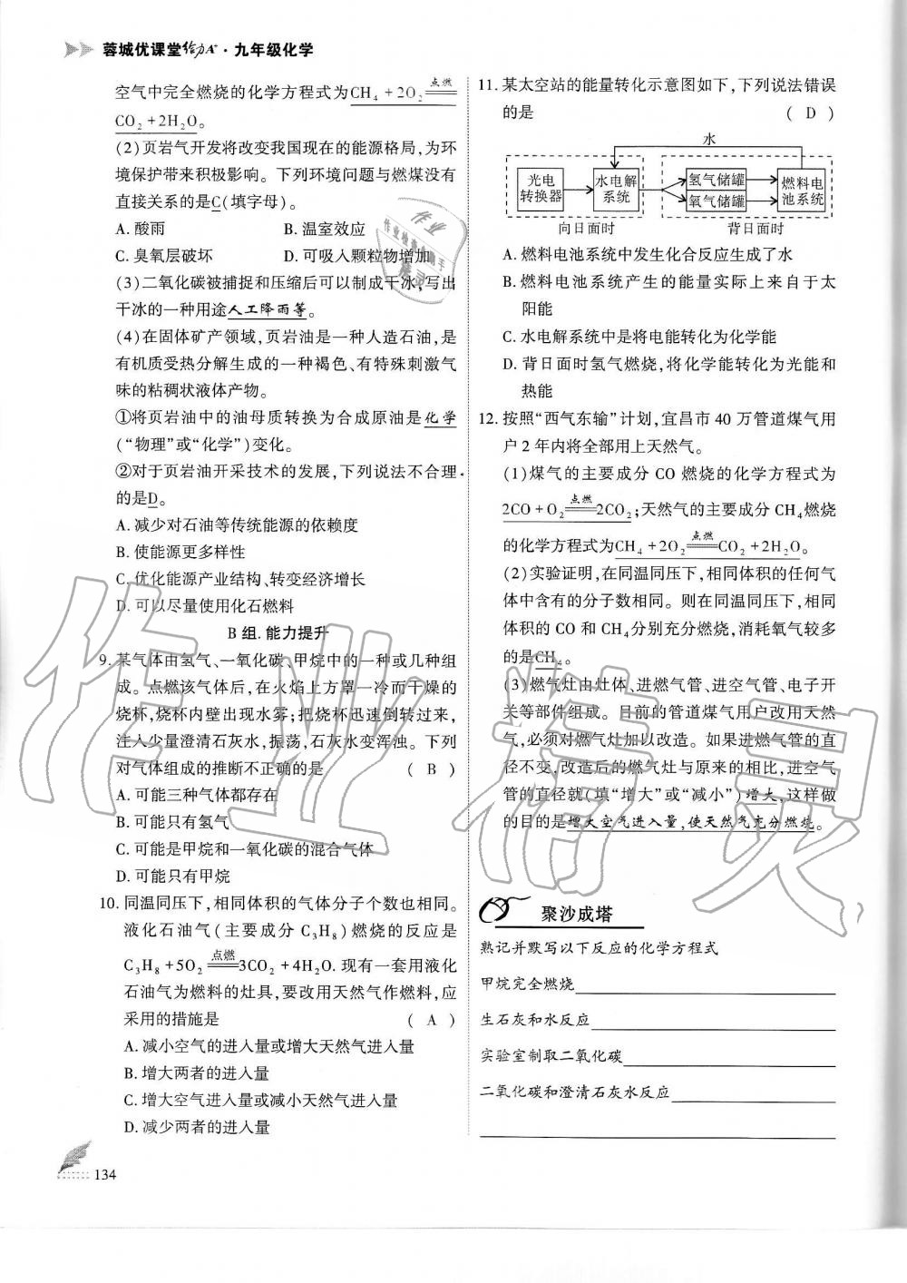 2019年蓉城優(yōu)課堂給力A加九年級(jí)化學(xué)全一冊人教版 第134頁