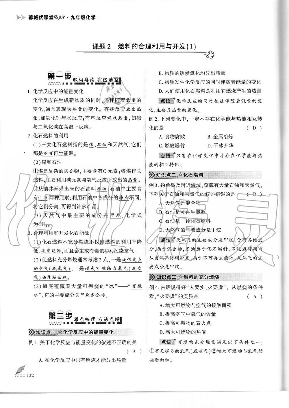 2019年蓉城優(yōu)課堂給力A加九年級(jí)化學(xué)全一冊(cè)人教版 第132頁(yè)