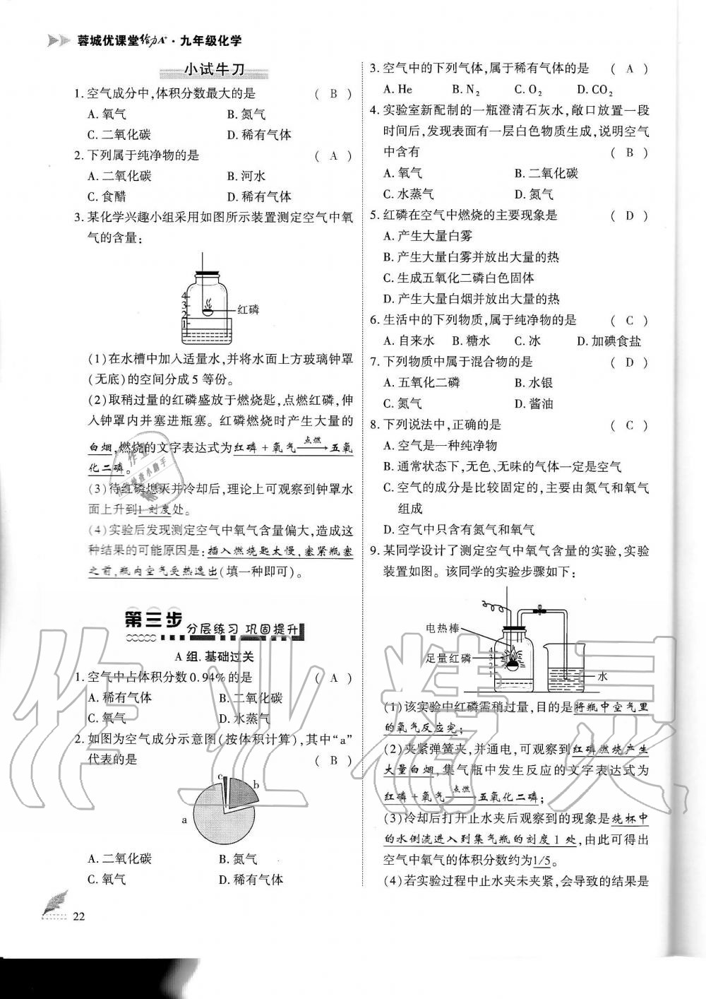 2019年蓉城優(yōu)課堂給力A加九年級化學全一冊人教版 第22頁